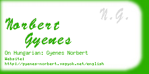 norbert gyenes business card